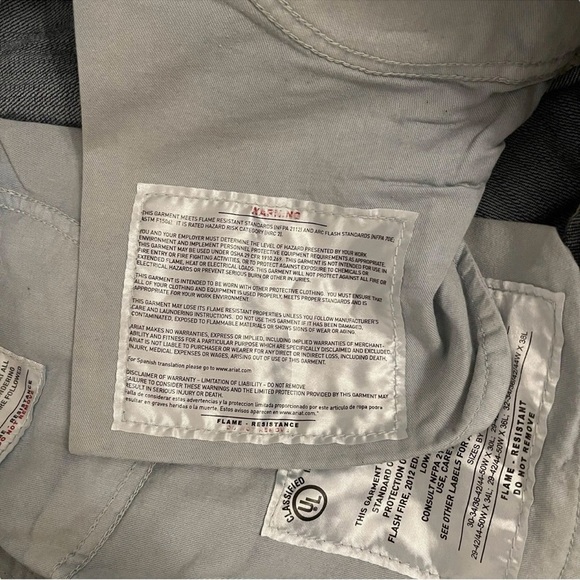 Ariat FR M4 Flame Resistant Low Rise Boot Cut Denim Work Jeans HRC 2 Size 42/36 - Picture 11 of 14